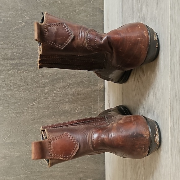 Vintage Ranchero Western Heritage Leather Ankle Cowboy Cowgirl Boots, Size 7 - Picture 8 of 17